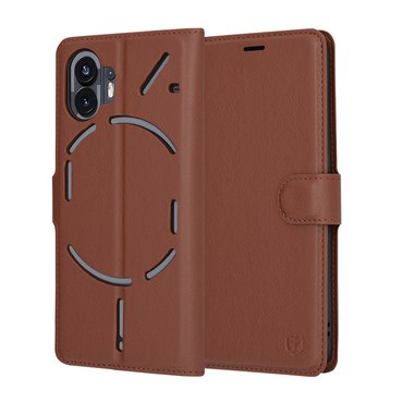 Torbica Techsuit "Leather Folio" za Nothing Phone (2) - smeđ