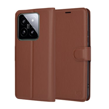 Torbica Techsuit "Leather Folio" za Xiaomi 14 - smeđ