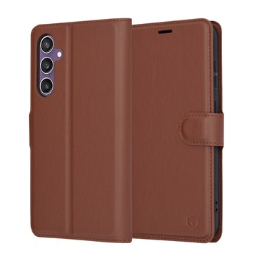 Torbica Techsuit "Leather Folio" za Samsung Galaxy S23 FE - smeđ