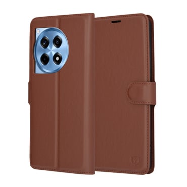 Torbica Techsuit "Leather Folio" za OnePlus 12R - smeđ