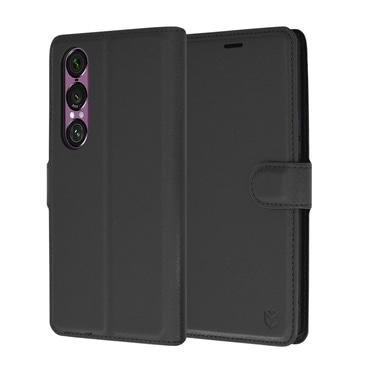 Torbica Techsuit "Leather Folio" za Sony Xperia 1 VI - crn