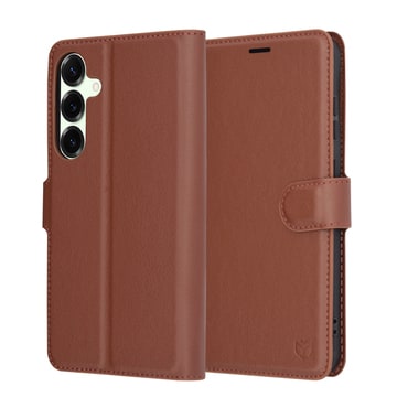 Torbica Techsuit "Leather Folio" za Samsung Galaxy S25 Plus - smeđ
