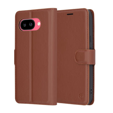 Torbica Techsuit "Leather Folio" za Google Pixel 9a - smeđ