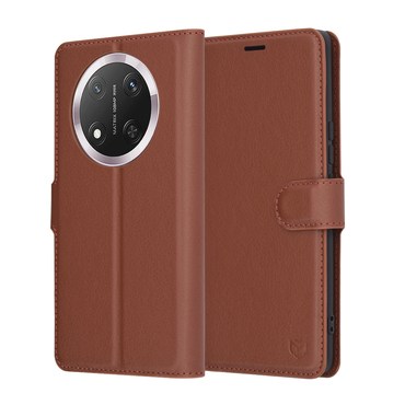 Torbica Techsuit "Leather Folio" za Honor X9c / Magic7 Lite - smeđ