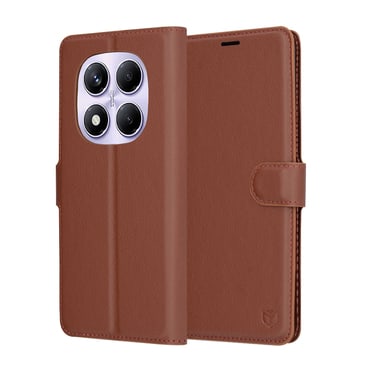 Torbica Techsuit "Leather Folio" za Xiaomi Redmi Note 14 Pro 4G - smeđ