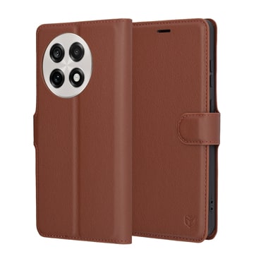 Torbica Techsuit "Leather Folio" za OnePlus 13R - smeđ
