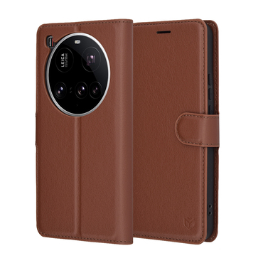 Torbica Techsuit "Leather Folio" za Xiaomi 15 Ultra - smeđ