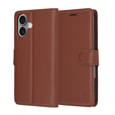 Torbica Techsuit "Leather Folio" za iPhone 17 - smeđ