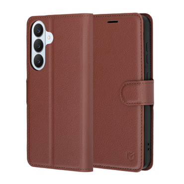 Torbica Techsuit "Leather Folio" za Samsung Galaxy S26 Plus - smeđ