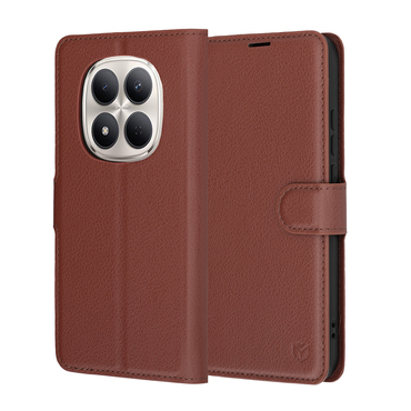 Torbica Techsuit "Leather Folio" za Xiaomi Redmi Note 15 Pro 5G - smeđ
