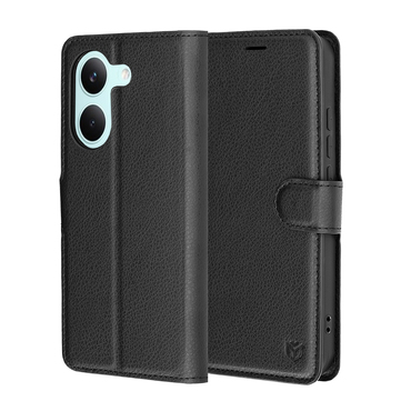 Torbica Techsuit "Leather Folio" za Xiaomi Poco X8 Pro - crn