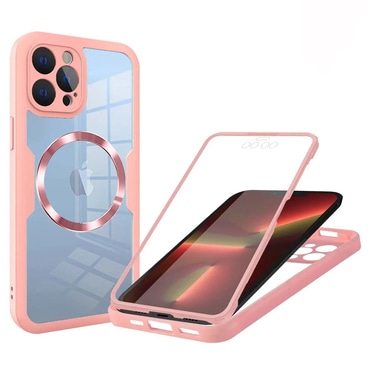 Hibridna Full Body maskica Techsuit "ColorVerse 360 MagSafe" za iPhone 13 Pro - pink