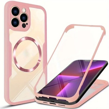 Hibridna Full Body maskica Techsuit "ColorVerse 360 MagSafe" za iPhone 13 Pro Max - pink
