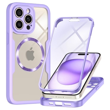 Hibridna Full Body maskica Techsuit "ColorVerse 360 MagSafe" za iPhone 14 Pro - purple