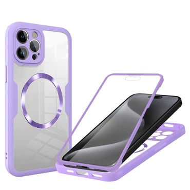 Hibridna Full Body maskica Techsuit "ColorVerse 360 MagSafe" za iPhone 15 Pro - purple
