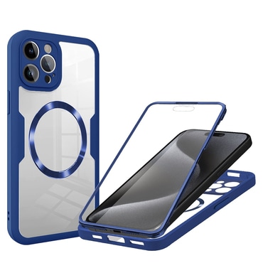 Hibridna Full Body maskica Techsuit "ColorVerse 360 MagSafe" za iPhone 15 Pro Max - blue