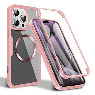 Hibridna Full Body maskica Techsuit "ColorVerse 360 MagSafe" za iPhone 16 Pro - pink