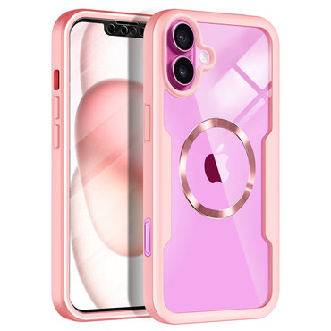 Hibridna Full Body maskica Techsuit "ColorVerse 360 MagSafe" za iPhone 16 Plus - pink