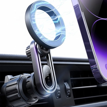Magnetni automobilski držač Lisen "YL0222100001" za ventilacijski otvor, univerzalni, podesivi - black