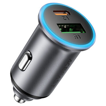 Auto punjač 65W Acefast "B15" USB i USB-C - metal gray