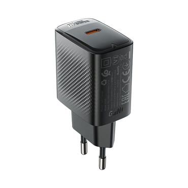 Zidni 25W punjač Acefast "A104" USB-C, GaN tehnologija - black