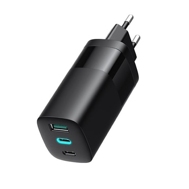 Zidni 65W punjač Havit "UC10" 2x USB-C, USB, PD - black