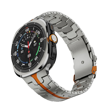 Metalni remen Techsuit "W063" za Samsung Galaxy Watch Ultra 47mm / Galaxy Watch Ultra 2 - titan / narančast