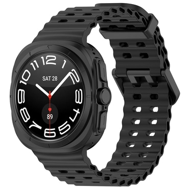 Silikonski remen Techsuit "W062" za Samsung Galaxy Watch Ultra 47mm / Galaxy Watch Ultra 2 - crni