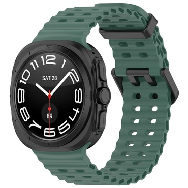 Silikonski remen Techsuit "W062" za Samsung Galaxy Watch Ultra 47mm / Galaxy Watch Ultra 2 - zelen