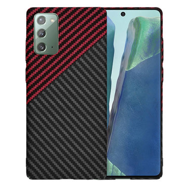 Čvrsta TPU maska Techsuit "Carbonite FiberShell" za Samsung Galaxy Note 20 - red vortex