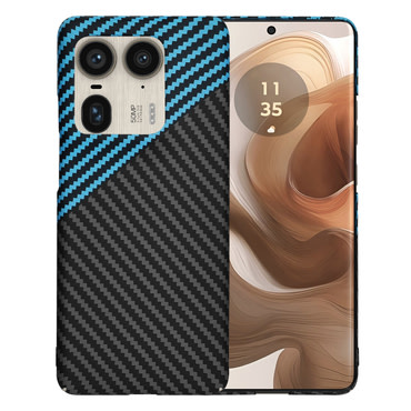 Čvrsta TPU maska Techsuit "Carbonite FiberShell" za Motorola Edge 50 Ultra - blue pulse