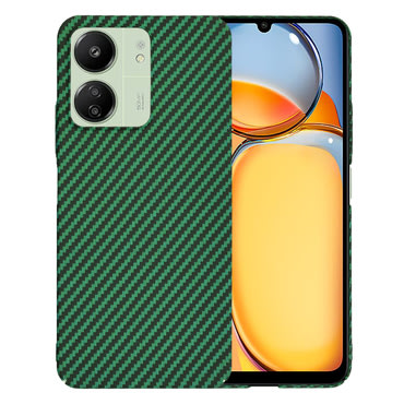 Čvrsta TPU maska Techsuit "Carbonite FiberShell" za Xiaomi Redmi 13C 4G / Poco C65 / Redmi 13C 5G - green