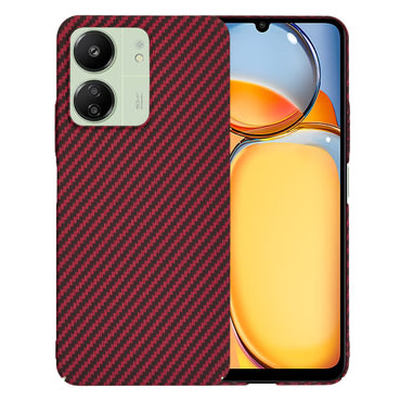 Čvrsta TPU maska Techsuit "Carbonite FiberShell" za Xiaomi Redmi 13C 4G / Poco C65 / Redmi 13C 5G - red