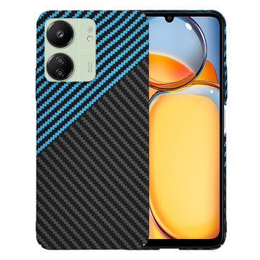 Čvrsta TPU maska Techsuit "Carbonite FiberShell" za Xiaomi Redmi 13C 4G / Poco C65 / Redmi 13C 5G - blue pulse