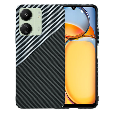 Čvrsta TPU maska Techsuit "Carbonite FiberShell" za Xiaomi Redmi 13C 4G / Poco C65 / Redmi 13C 5G - stealth gray