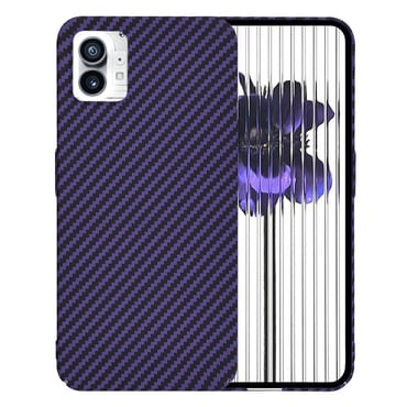 Čvrsta TPU maska Techsuit "Carbonite FiberShell" za Nothing Phone (1) - purple