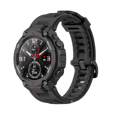 Silikonski remen Techsuit "W067" za Amazfit T-Rex / T-Rex Pro - crn