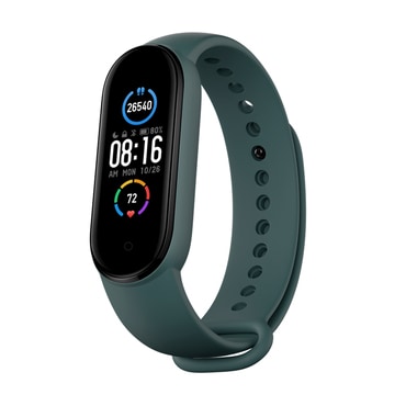 Silikonski remen Techsuit "W013" za Xiaomi Mi Band 5 / Mi Band 5 NFC / Mi Band 6 / Mi Band 6 NFC / Amazfit Band 5 - tamno zelen