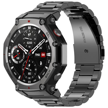 Metalna narukvica Techsuit "W010" za Amazfit T-Rex 3 - crna