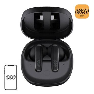 Bluetooth slušalice QCY "T13x" s 7.2mm dinamičkim driverima i mikrofoni za uklanjanje buke - black