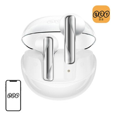 Bluetooth slušalice QCY "AilyBuds Clear T32" s 4 ENC mikrofona - white