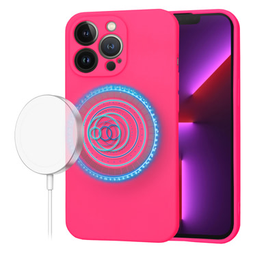 Silikonska maska Techsuit SoftFlex MagSafe za iPhone 13 Pro - roza