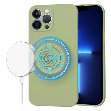 Silikonska maska Techsuit SoftFlex MagSafe za iPhone 13 Pro Max - matcha