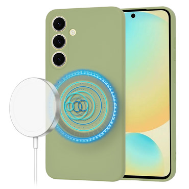 Silikonska maska Techsuit SoftFlex MagSafe za Samsung Galaxy S24 FE - matcha