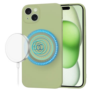 Silikonska maska Techsuit SoftFlex MagSafe za iPhone 15 Plus - matcha