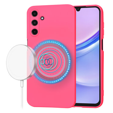 Silikonska maska Techsuit SoftFlex MagSafe za Samsung Galaxy A15 - roza