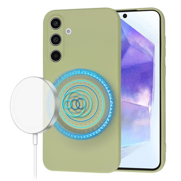 Silikonska maska Techsuit SoftFlex MagSafe za Samsung Galaxy A55 - matcha