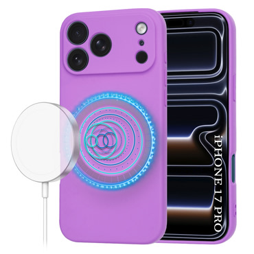 Silikonska maska Techsuit SoftFlex MagSafe za iPhone 17 Pro - tamno ljubičast