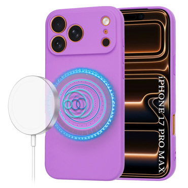 Silikonska maska Techsuit SoftFlex MagSafe za iPhone 17 Pro Max - tamno ljubičast