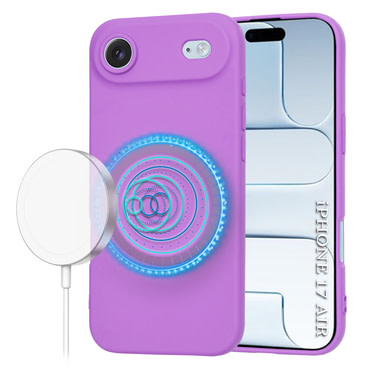 Silikonska maska Techsuit SoftFlex MagSafe za iPhone Air - tamno ljubičast